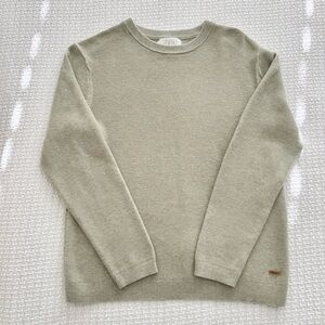 Zara Knit Light Green Long Sleeve Pullover Sweater Boys 13/14, Winter Sweater